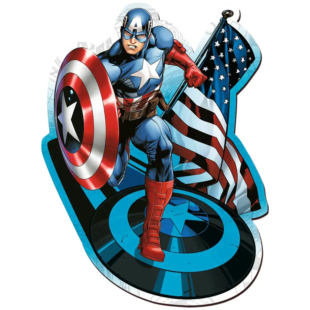Wood Craft: Marvel - Капитан Америка 160 части премиум дървен пъзел - Trefl изображение 2