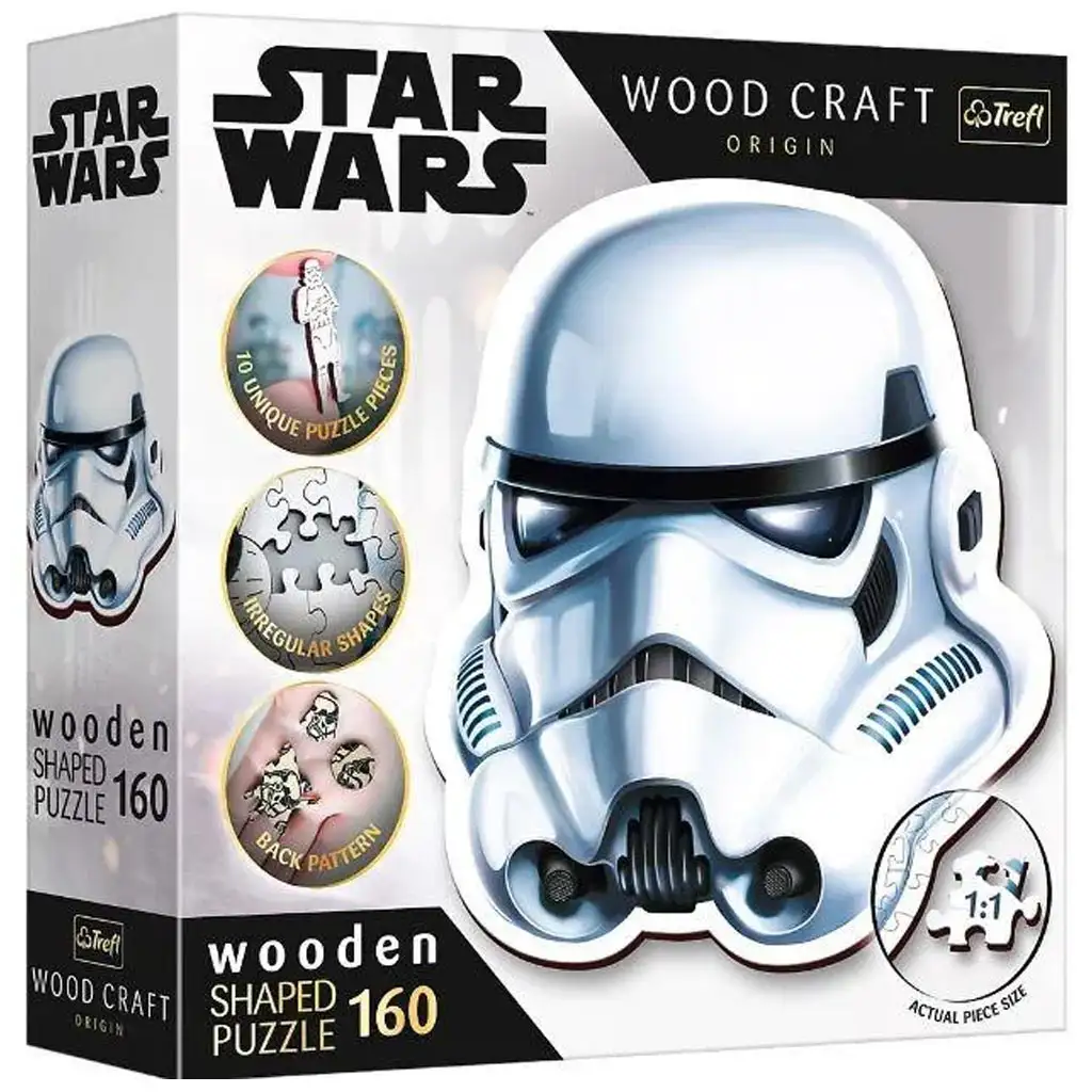 Wood Craft: Star Wars - Шлем на штурмовик 160 части премиум дървен пъзел - Trefl изображение 1