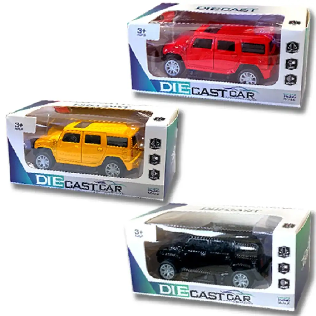 Задвижващ Rescue Hummer количка с светлина и звук 1/32 в различни варианти изображение 1