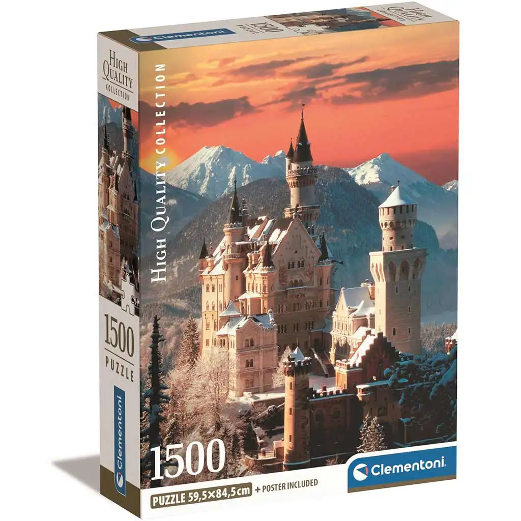 Замъкът Нойшванщайн 1500 части HQC пъзел 59,5x84,5 см - Clementoni изображение 1