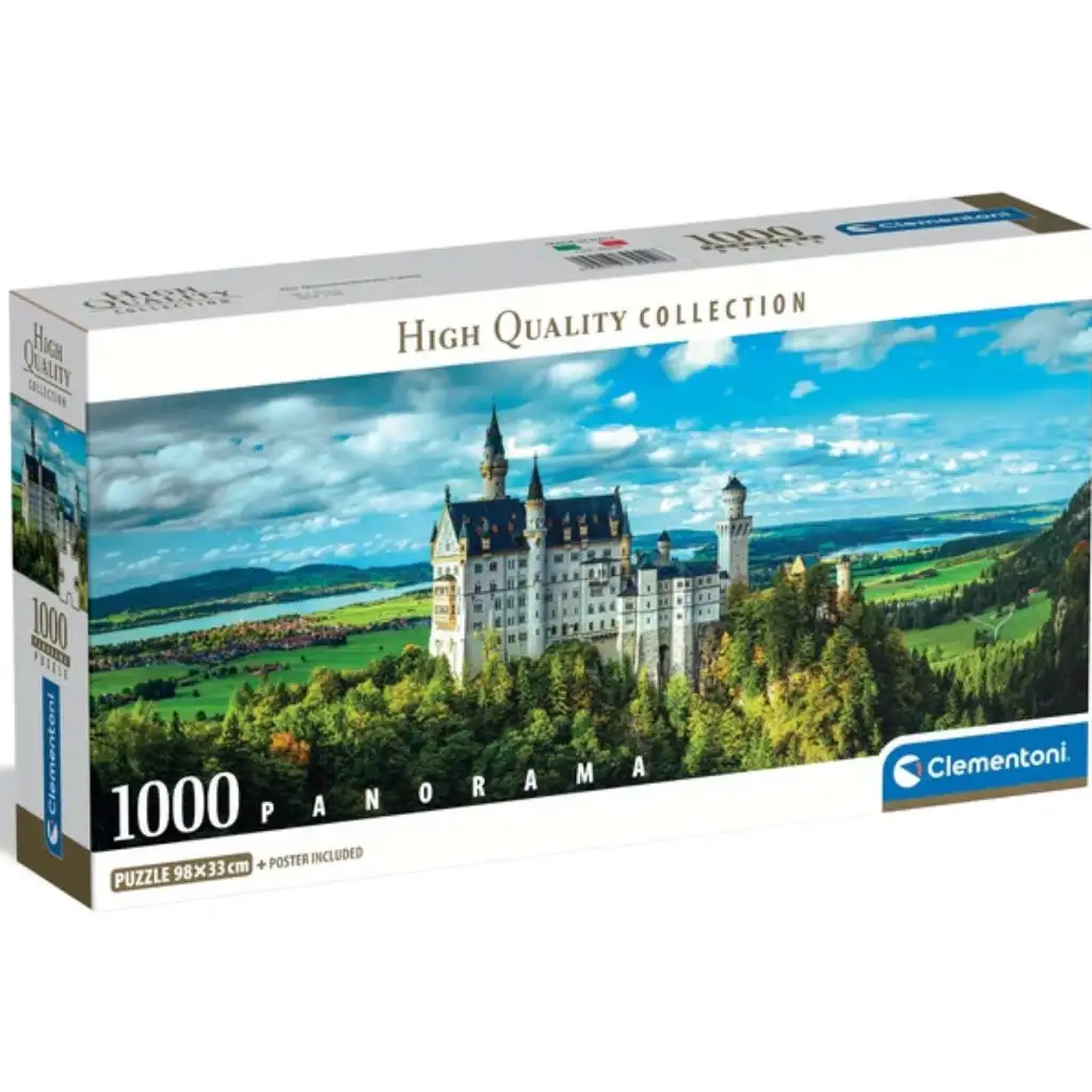 Замъкът Нойшванщайн HQC 1000 части панорамно пъзел - Clementoni изображение 1