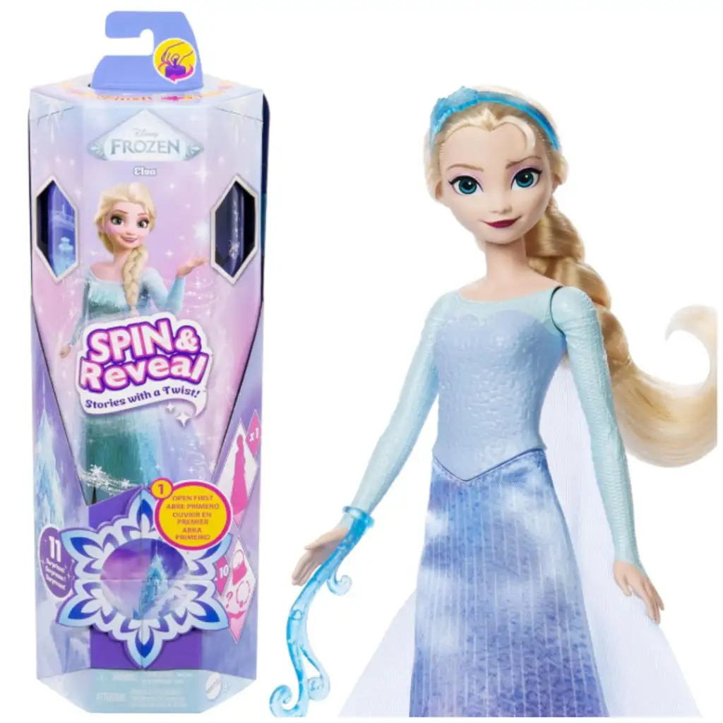 Замразено кралство Spin Reveal Магическо изненада Елза кукла - Mattel изображение 1