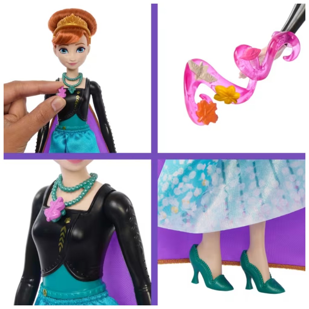 Замръзналото кралство: Изненада с ледени кристали - Анна кукла - Mattel изображение 2