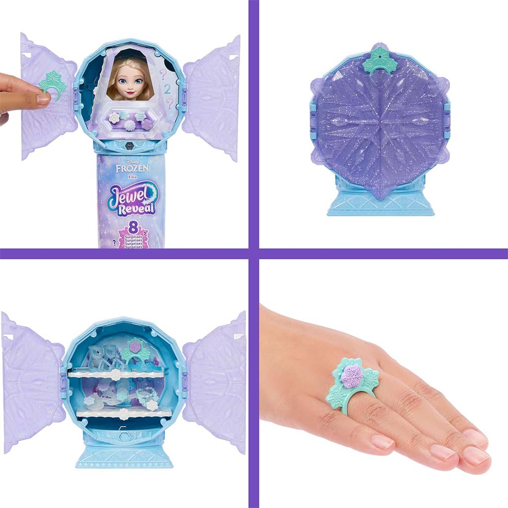 Замръзналото кралство: Изненада с ледени кристали - Елза кукла - Mattel изображение 4