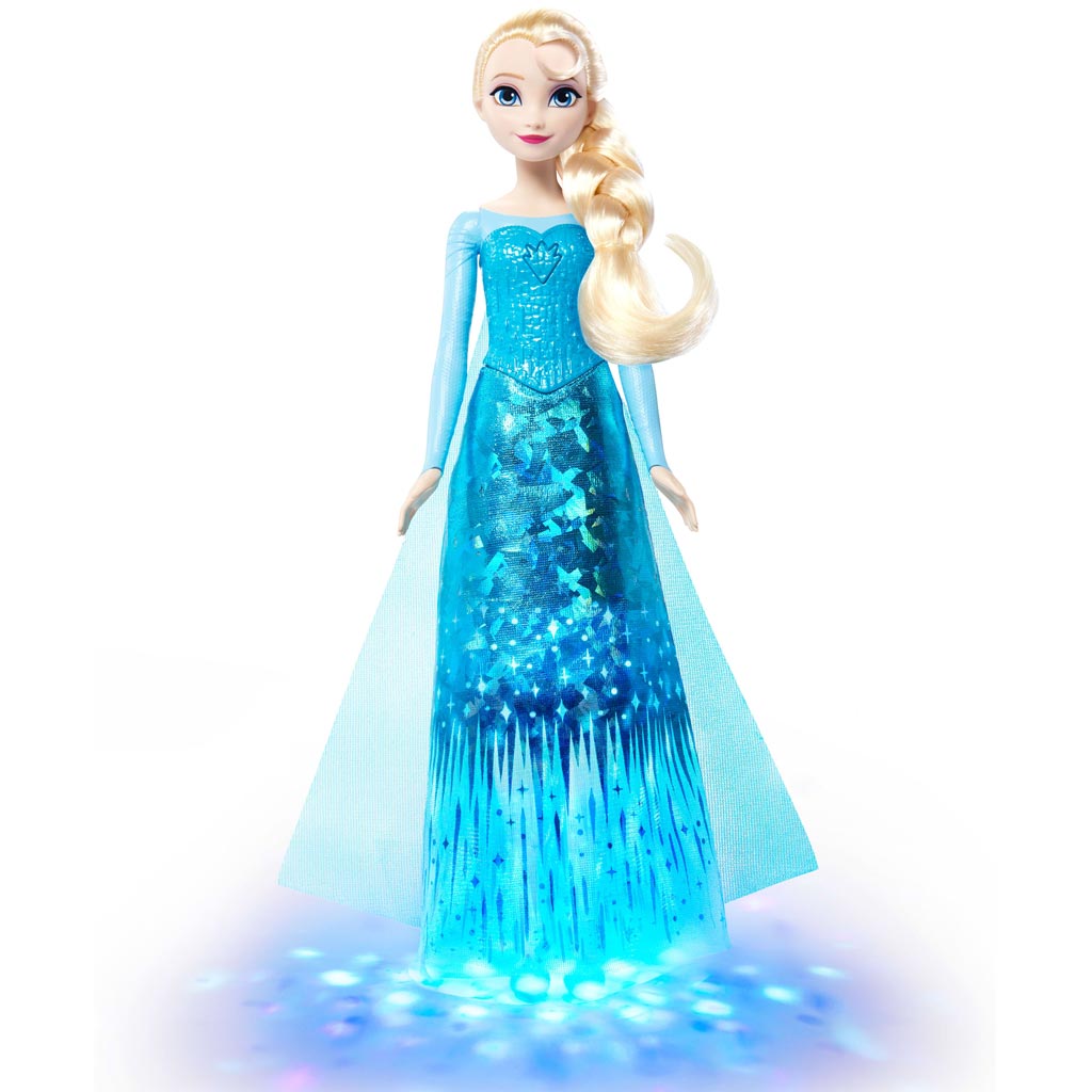 Замръзналото кралство - Пееща кукла Елза с светлинно шоу - Mattel изображение 6