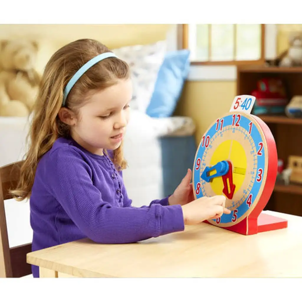 Запознай се с часовника! обучителна дървена играчка - Melissa & Doug изображение 3