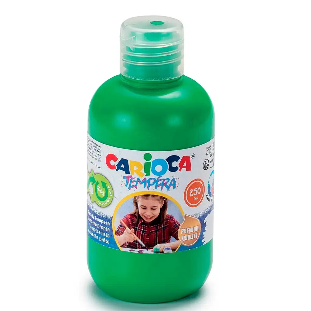Зелена темперна боя 250ml - Carioca изображение 1