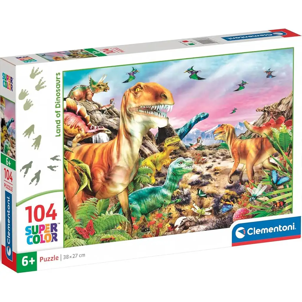 Земята на динозаврите 104 части Supercolor пъзел - Clementoni изображение 1