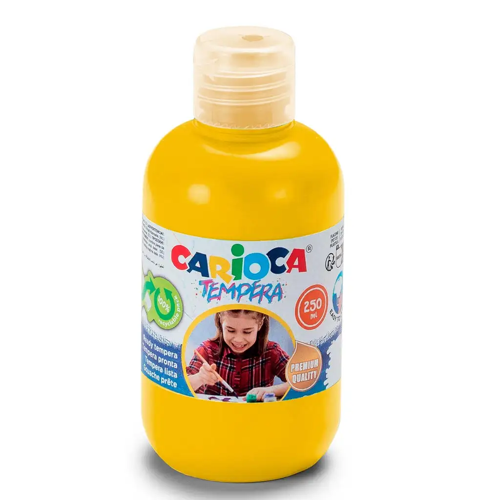 Жълта темпера 250ml - Carioca изображение 1