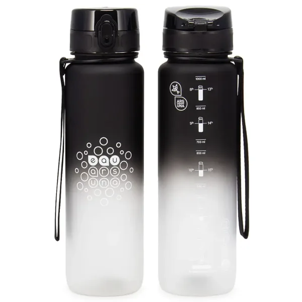 Ars Una: Черно-бял BPA-free мотивационен бутилка 1000ml изображение 2