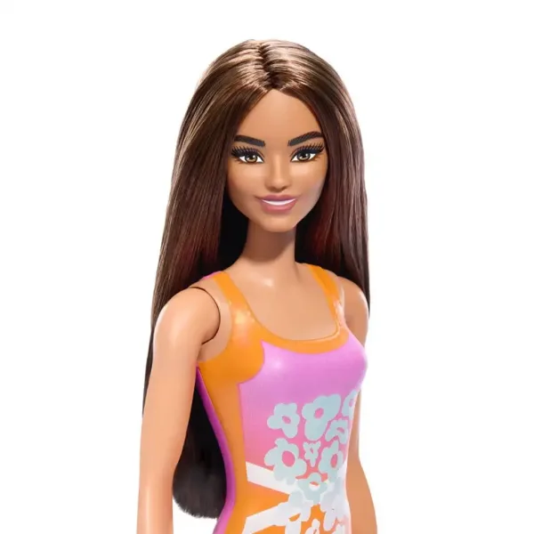 Barbie Beach кукла в цветен, цветен десен бански - Mattel изображение 2