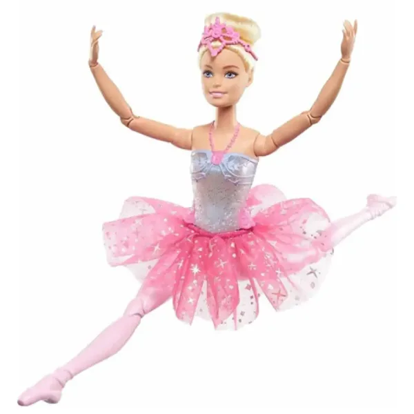Barbie®: Блестяща дъгова балерина с руса коса и светлина - Mattel изображение 3