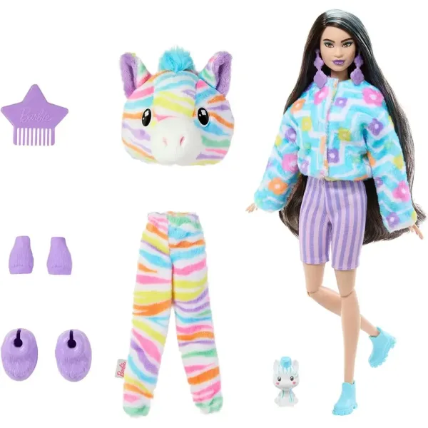 Barbie: Cutie Reveal Изненада кукла - Зебра - Mattel изображение 3