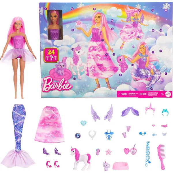 Barbie Dreamtopia Адвентен календар с 24 изненади - Mattel изображение 2
