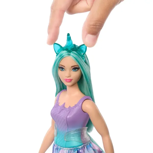 Barbie Dreamtopia: Еднорогче в синьо-лилава рокля - Mattel изображение 2