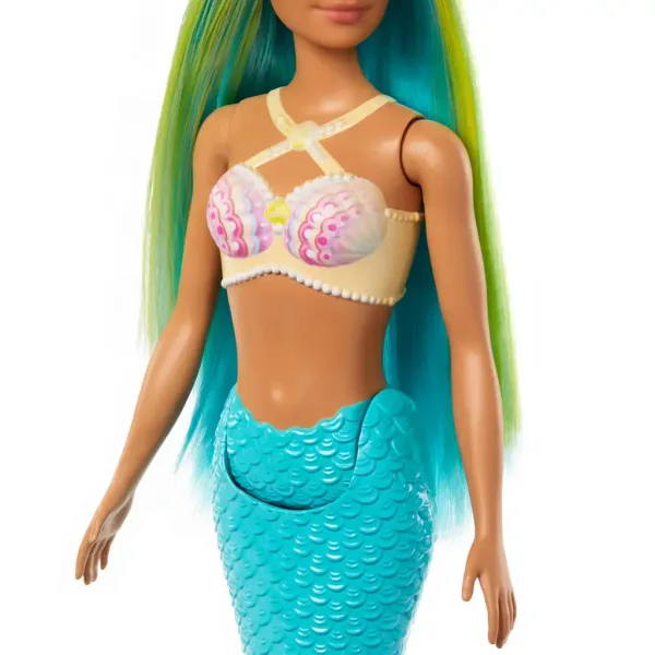 Barbie Dreamtopia: Русалка кукла с синя коса и перка - Mattel изображение 4