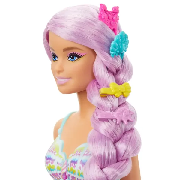 Barbie Dreamtopia: Вълшебна прическа русалка кукла 2024 - Mattel изображение 4