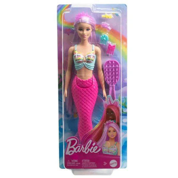 Barbie Dreamtopia: Вълшебна прическа русалка кукла 2024 - Mattel изображение 6