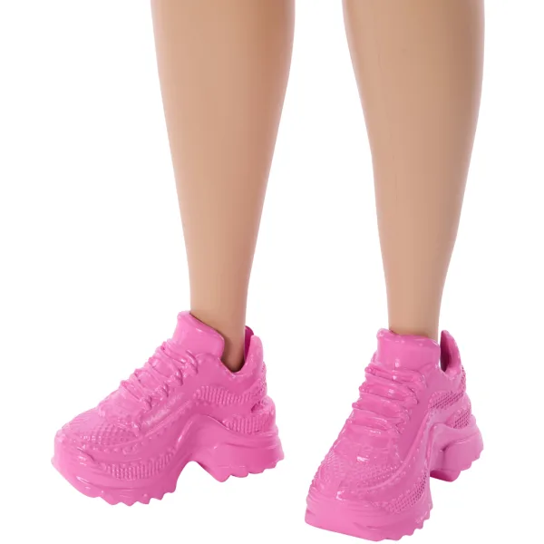 Barbie Fashionista Приятелки стилна модна кукла с рокля с звезден мотив - Mattel изображение 4
