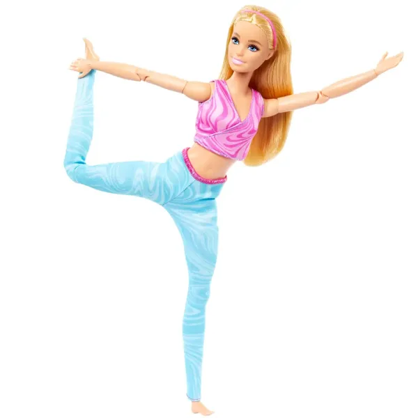 Barbie: Гъвкава йога кукла с руса коса - Mattel изображение 3