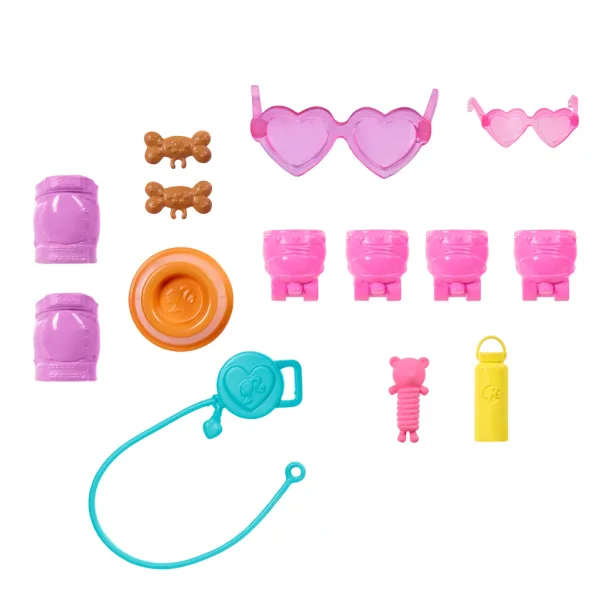 Barbie Разходка с куче на ролери - Руса кукла - Mattel изображение 6
