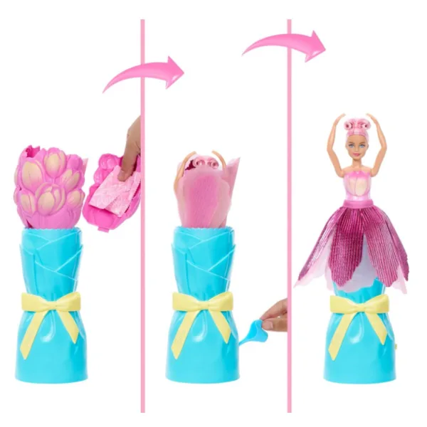 Barbie Reveal: Цветна магия изненада кукла - Лале - Mattel изображение 3
