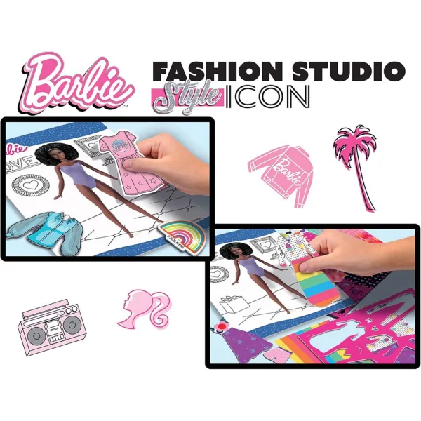 Barbie Style Icon комплект за оцветяване и обличане - Lisciani изображение 3