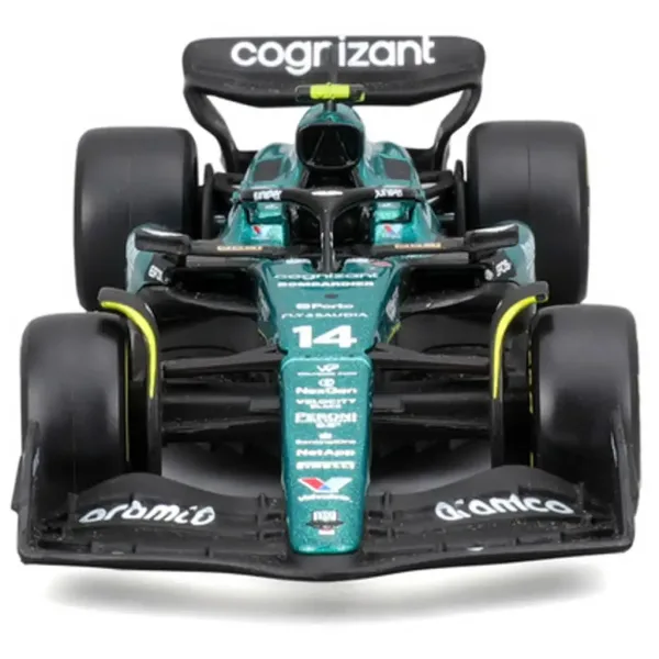 Bburago: Aston Martin AMR23 F1 състезателен автомобил метален автомобилен модел 1/43 (Фернандо Алонсо #14) изображение 3