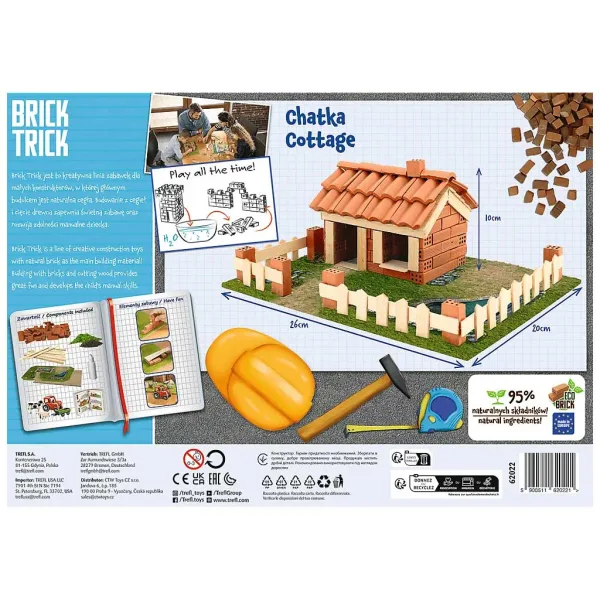 Brick Trick строим от тухли: Хижа 85 части строителна играчка - Trefl изображение 2
