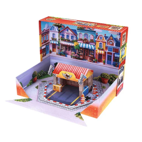 Brick Trick строим от тухли: My City Pit Stop 50 части строителна игра - Trefl изображение 2