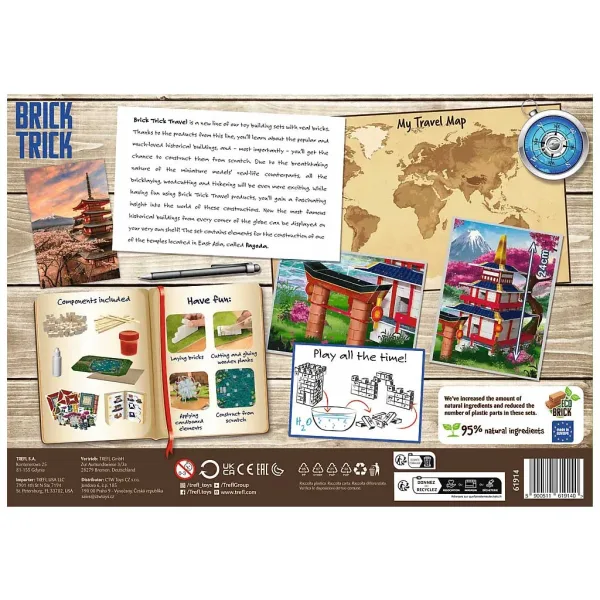 Brick Trick строим от тухли: Пагода 160 части строителна играчка - Trefl изображение 2