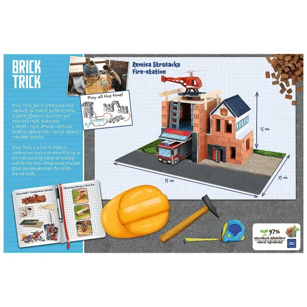 Brick Trick строим от тухли: Пожарна служба 190 части строителна игра - Trefl изображение 2