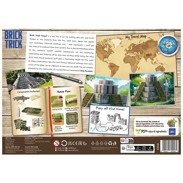 Brick Trick строим от тухли: Стълбеста пирамида 210 части строителна игра - Trefl изображение 2