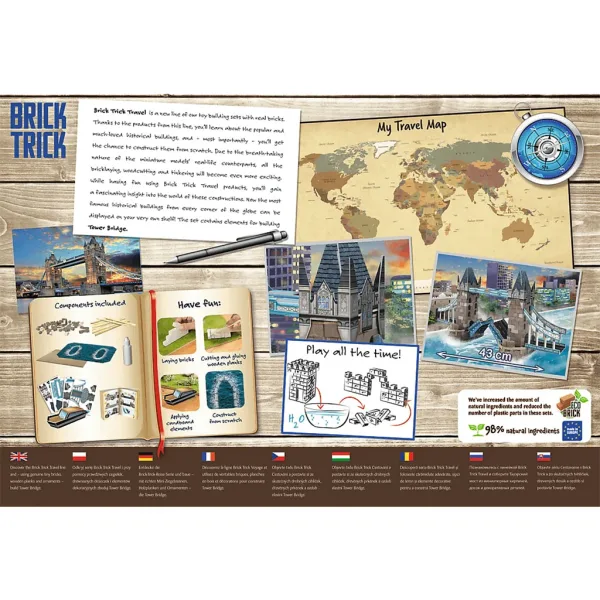 Brick Trick строим от тухли: Tower Bridge 290 части строителна игра - Trefl изображение 4