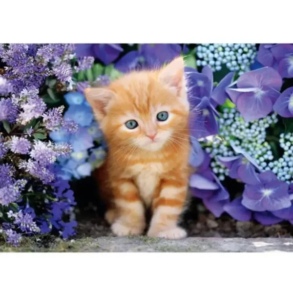 Червена котка сред цветята 500бр. HQC компактен пъзел - Clementoni изображение 2