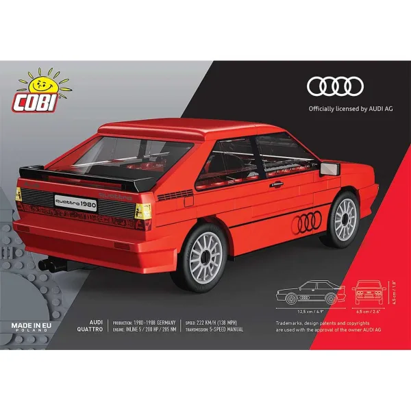 COBI: Audi Quattro 1980 автомобилен конструктор (24664) изображение 2