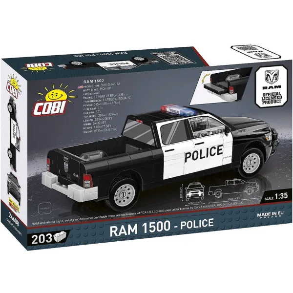 COBI: Dodge RAM 1500 полицейска кола конструктор (24608) изображение 3