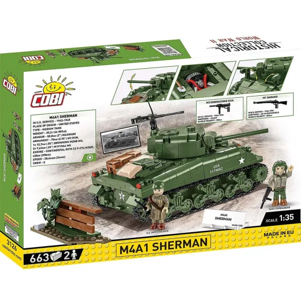 COBI: Конструктор на танк M4A1 Sherman (3126) изображение 7