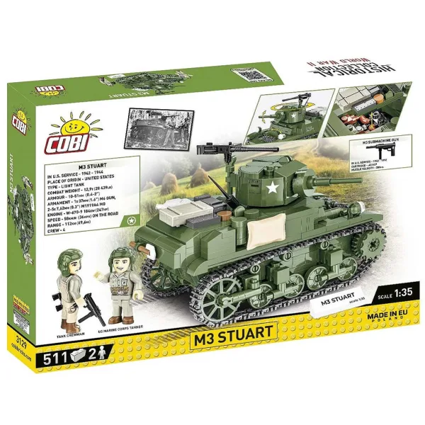 COBI: M3 Стюарт танк конструктор (3129) изображение 8