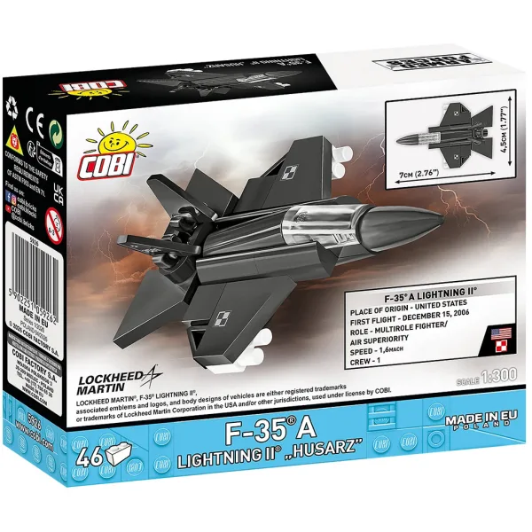COBI: Въоръжени сили F-35A Lightning II "Хусар" конструкторска играчка (5926) изображение 4