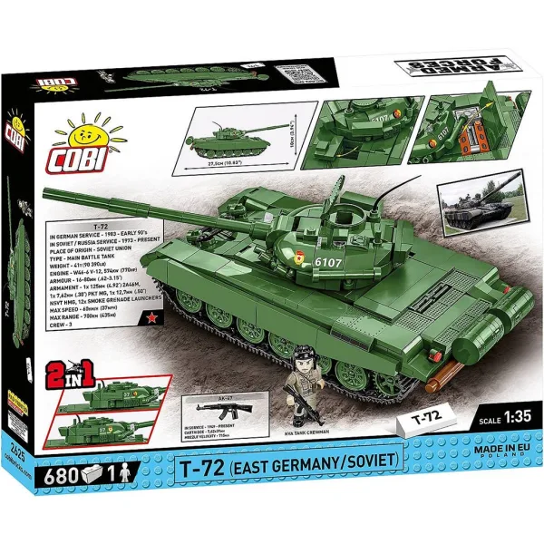 COBI: Въоръжени сили T-72 (Източна Германия/Съветски) танк конструктор (2625) изображение 10