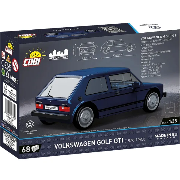 COBI: Volkswagen Golf GTI синя строителна играчка (24615) изображение 3