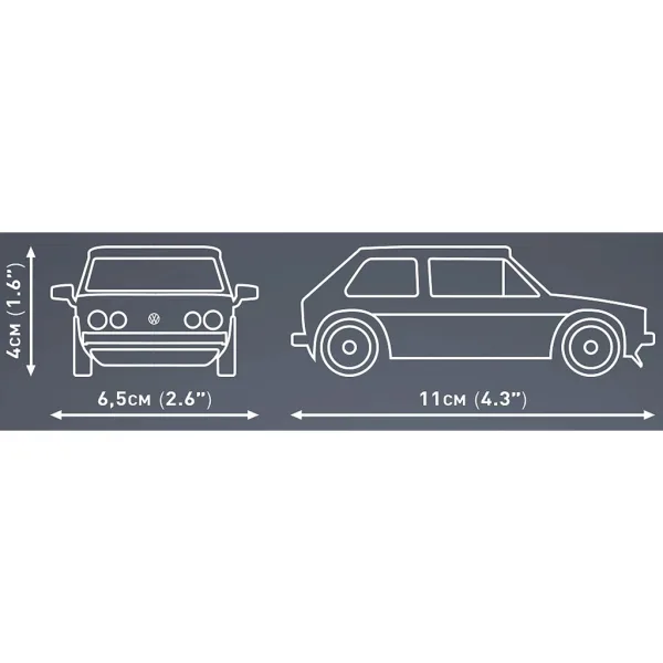 COBI: Volkswagen Golf GTI синя строителна играчка (24615) изображение 4