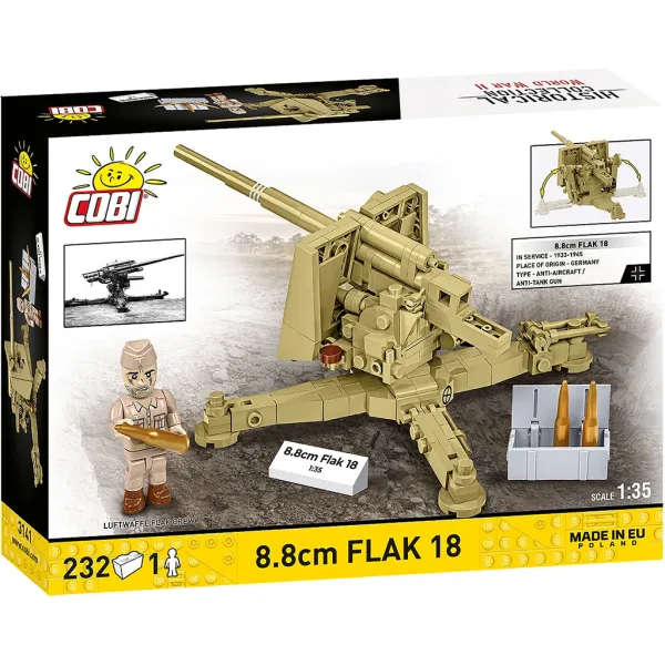 COBI: WW II 8.8cm Flak 18 строителна играчка (3141) изображение 5