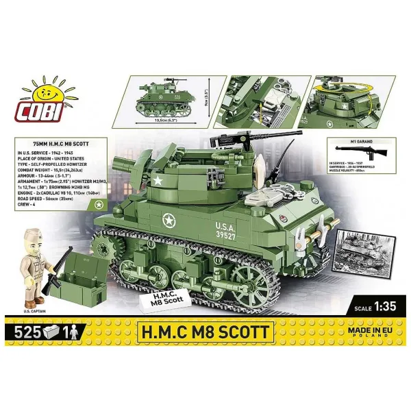 COBI: WWII H.M.C M8 Scott танк конструктор (2279) изображение 2