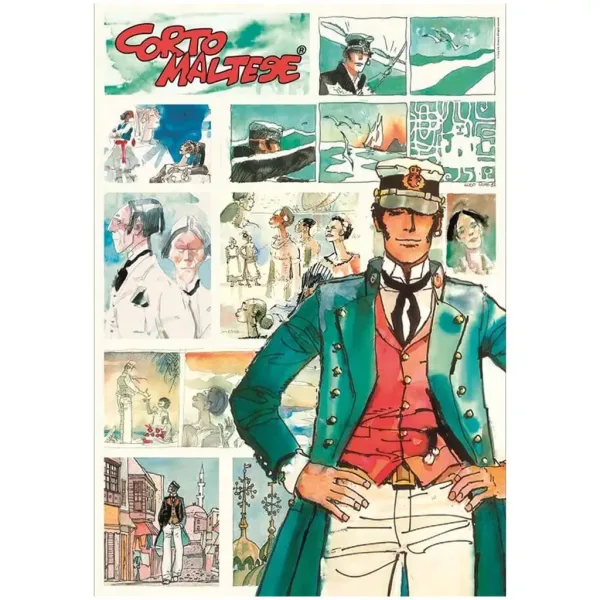 Corto Maltese комикс HQC 1000 части пъзел с постер - Clementoni изображение 2