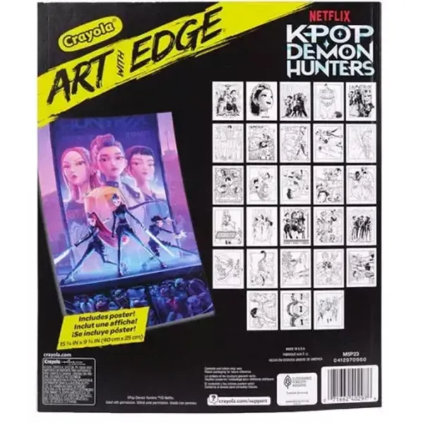 Crayola: Art With Edge - K-Pop Demon Hunters оцветяваща книга и постер изображение 4