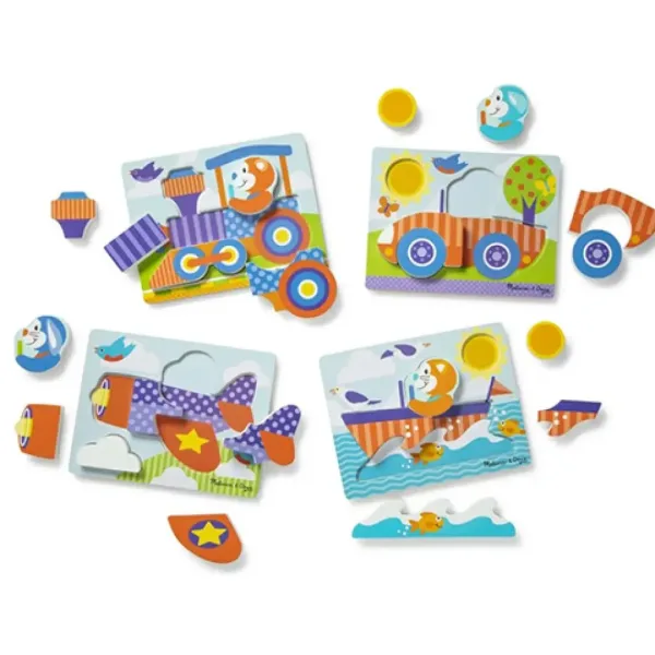 Дървени превозни средства гигантска пъзел - Melissa & Doug изображение 3