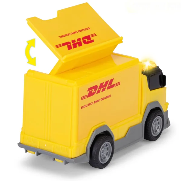 DHL камион за доставка с светлинни и звукови ефекти 15 см - Dickie Toys изображение 2