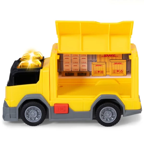 DHL камион за доставка с светлинни и звукови ефекти 15 см - Dickie Toys изображение 3